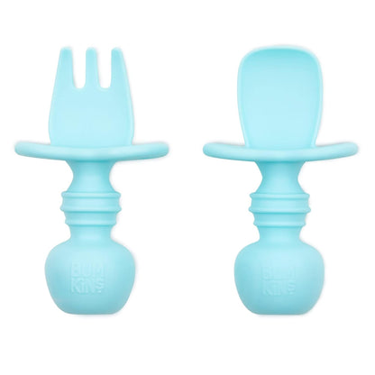 Bumkins Baby Utensils Set, Chewtensils Silicone Spoons for Dipping, Self-Feeding, Baby Led Weaning