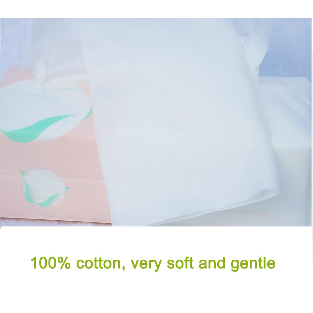 Ultra Soft Dry Baby Wipes Unscented Multi-Purpose Pure Cotton Tissue For Sensitive Skin (2 PACK-200