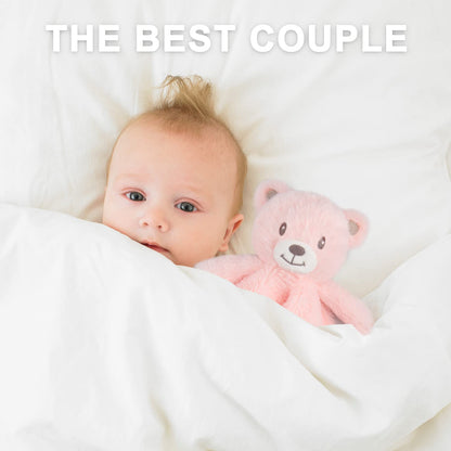 Baby Bear Security Blanket Soft Minky Baby Lovey Animal Plush Blanket Unisex Lovie Gift for