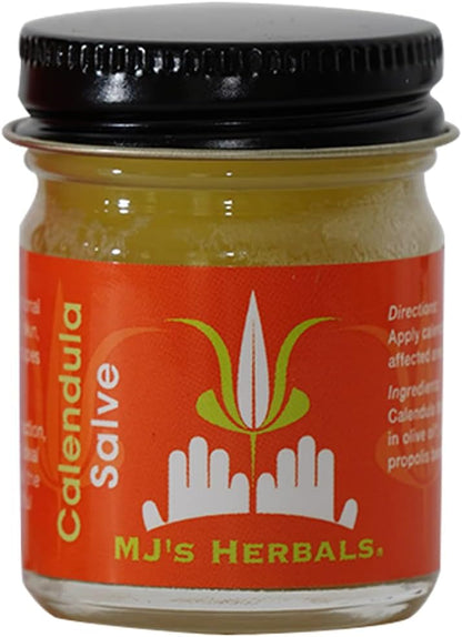 MJ's Herbals Calendula Salve - Skin Soothing Balm, Eczema Cream, Diaper Rash, Scars, Bug Bites