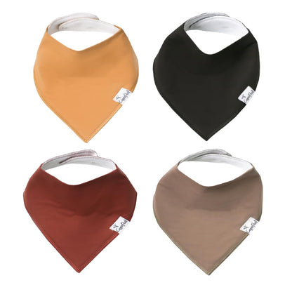 Copper Pearl 4 Pack Soft Cotton Baby Bibs for Drooling and Teething, Absorbent Drool Bibs for Baby