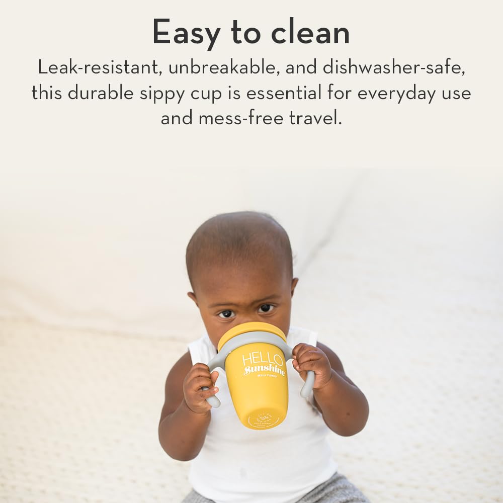 Sippy Cup by Bella Tunno, Silicone Training Cup with Transition Handles for Infants, Toddlers &