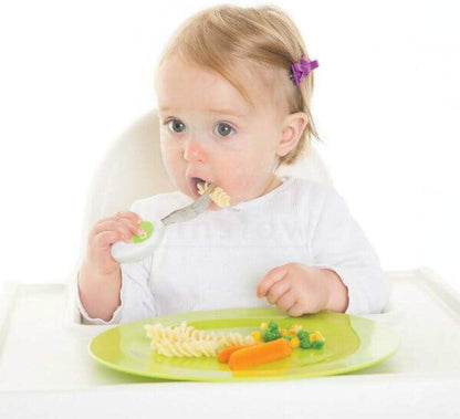 doddl Toddler Utensils, Ergonomic Fork Spoon and Knife Set for Self Feeding, Stainless Steel