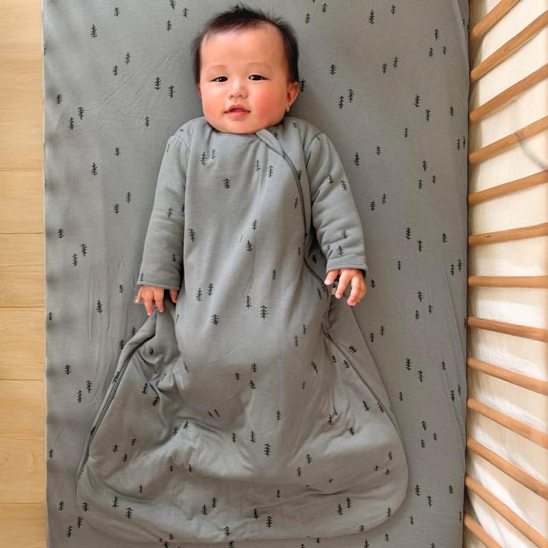 GUNAMUNA Unisex Long-Sleeve Sleep Sack, Wearable Sleep Bag for Babies and Toddlers, Soft Rayon, 1.0