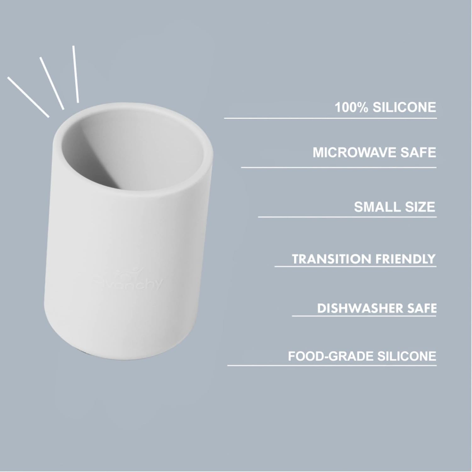 Avanchy Silicone Training Cup – 12 oz Open Cup for Toddlers and Infants – Ideal for Baby Led