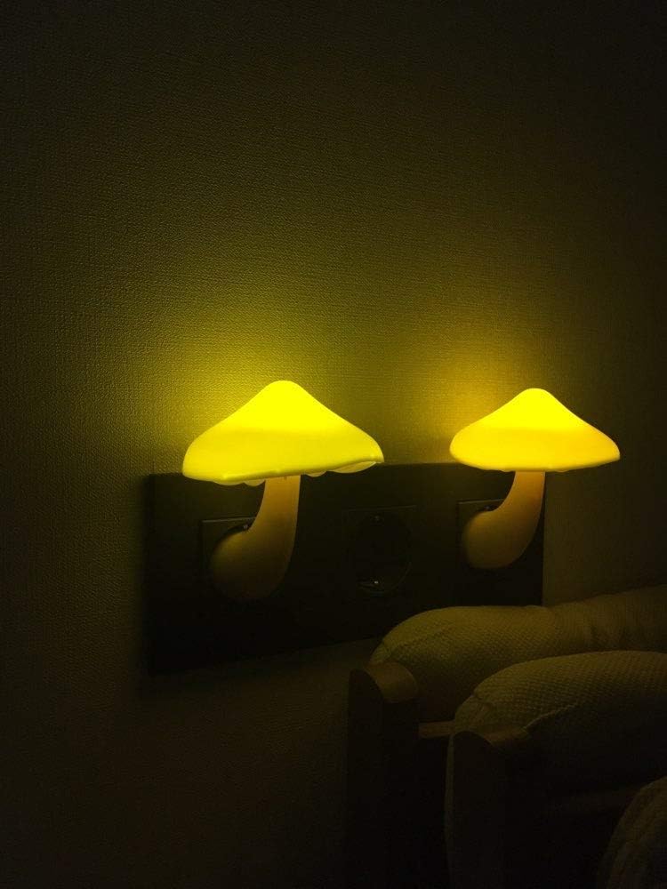 Sensor LED Night Lights for Adults Kids NightLight Cute Mushroom Night Light Plug in Wall Lamps for