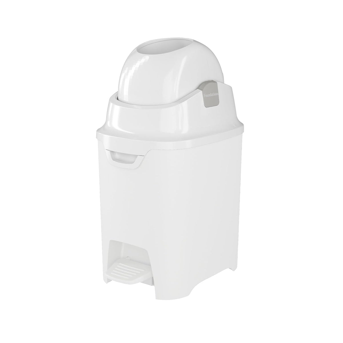 Foundations Mini Hands-Free Diaper Pail with Airtight Lid - Durable & Odorless Diaper Disposal