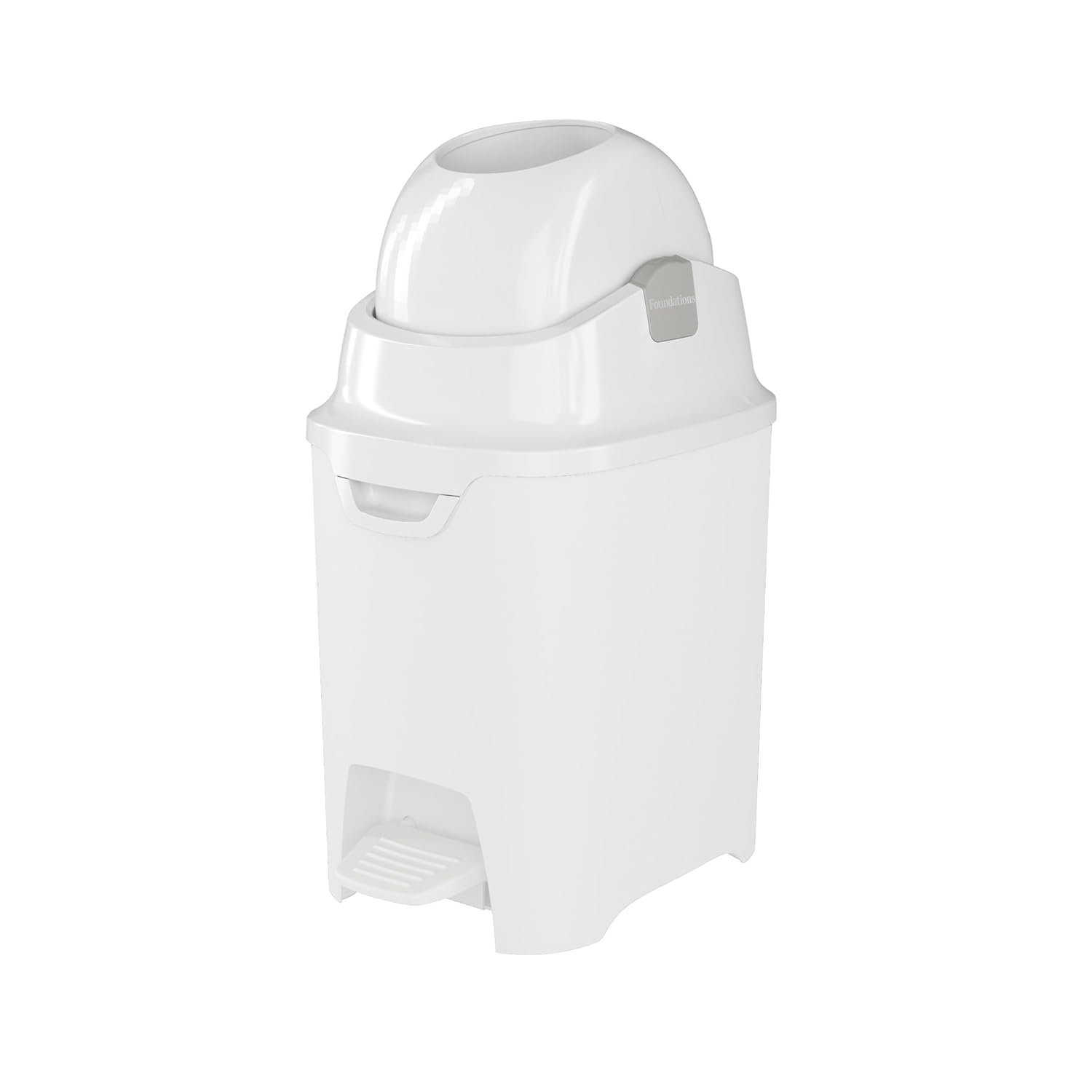 Foundations Mini Hands-Free Diaper Pail with Airtight Lid - Durable & Odorless Diaper Disposal