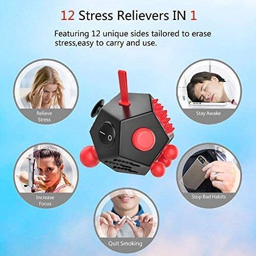 12 Sided Cube Toys,Fidget Dodecagon Toys Relief Stress,Autism Anxiety Depression for Kids and