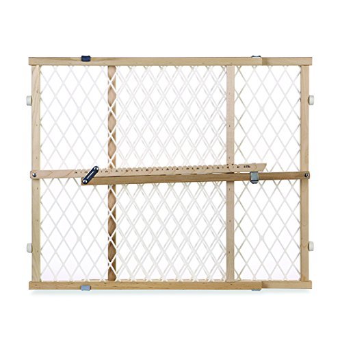 Toddleroo by North States - Diamond Mesh Wooden Baby Gate: Pressure Mounted Baby Gate for Doorways