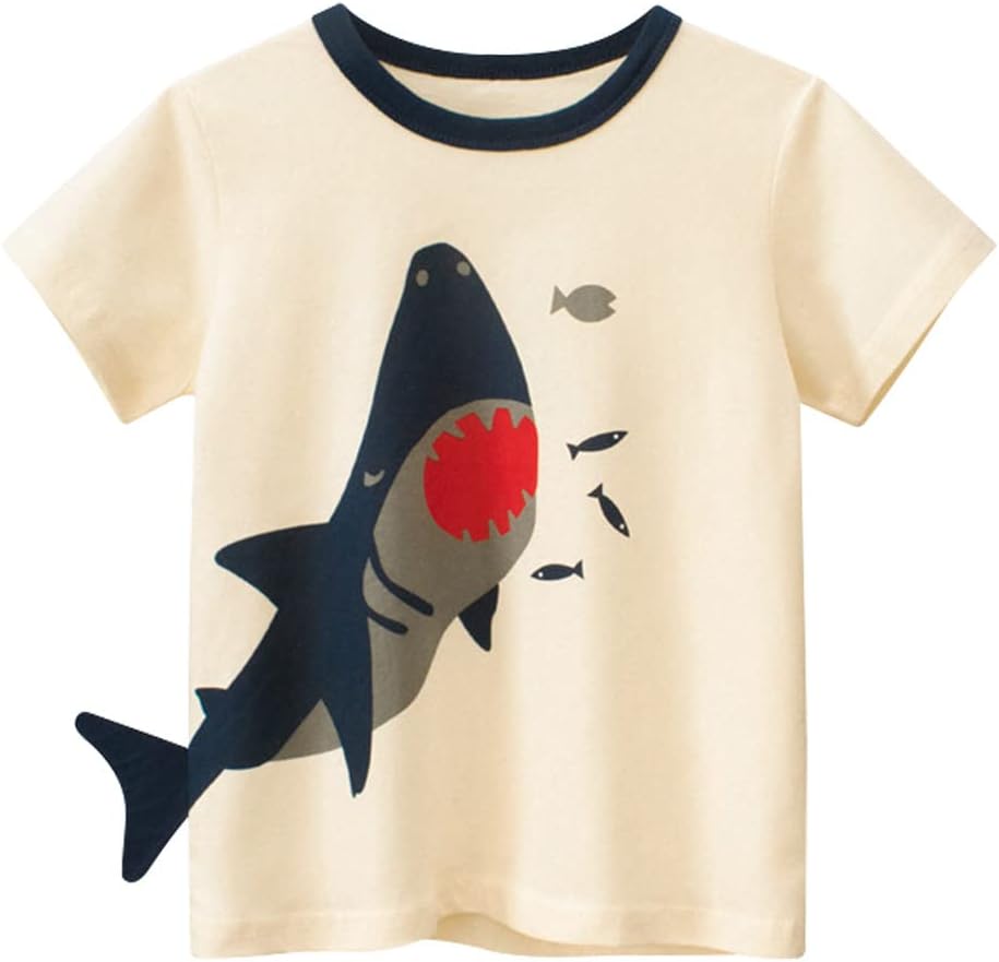 Boys' 4-Pack Excavator Short Sleeve Crewneck T-Shirts Top Tee Size 2-7 Years Toddler Boys' Value