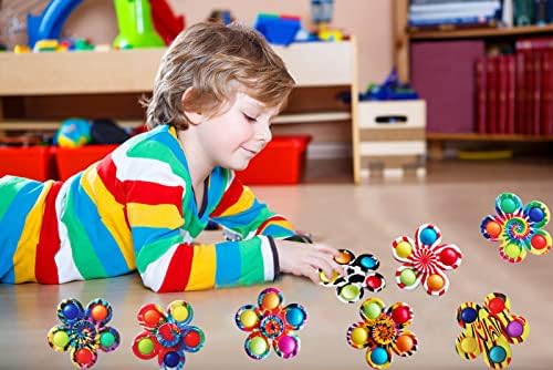 12 Pcs Pop Bubble Fidget Spinners for Party Favors, Hand Fidget Bulk Toys for Classroom Prizes