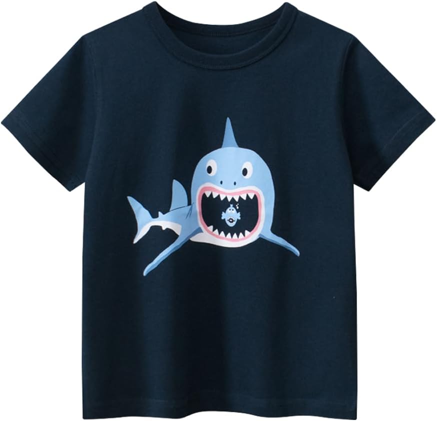 Boys' 4-Pack Excavator Short Sleeve Crewneck T-Shirts Top Tee Size 2-7 Years Toddler Boys' Value