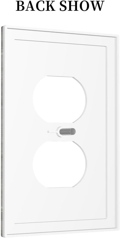 Outlet Covers Farmhouse Rustic Grey Barn Door Wood 1 Gang Duplex Wall Plate Decorative Switch