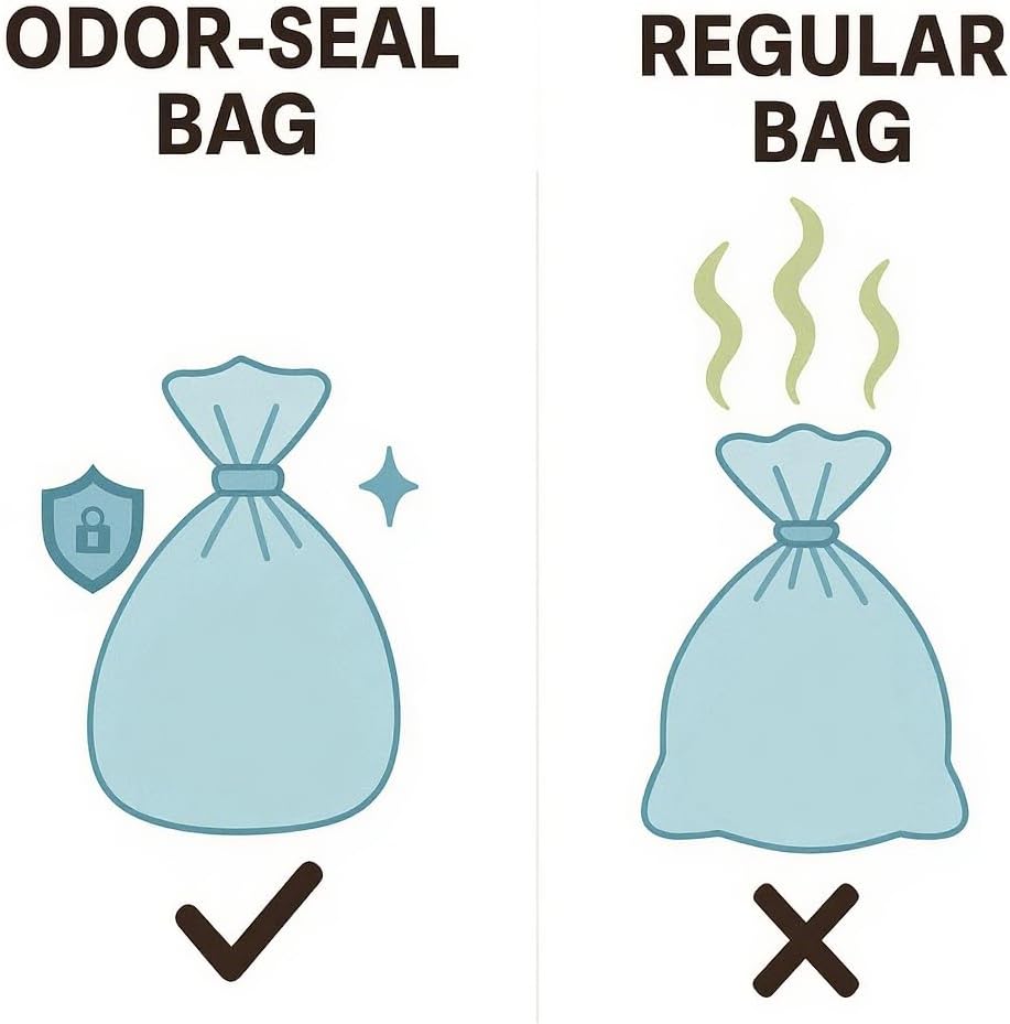 Odor Sealing Baby Diaper Disposal Bags - L/90 Counts Unscented, Large Capcity Diaper Trash Sacks