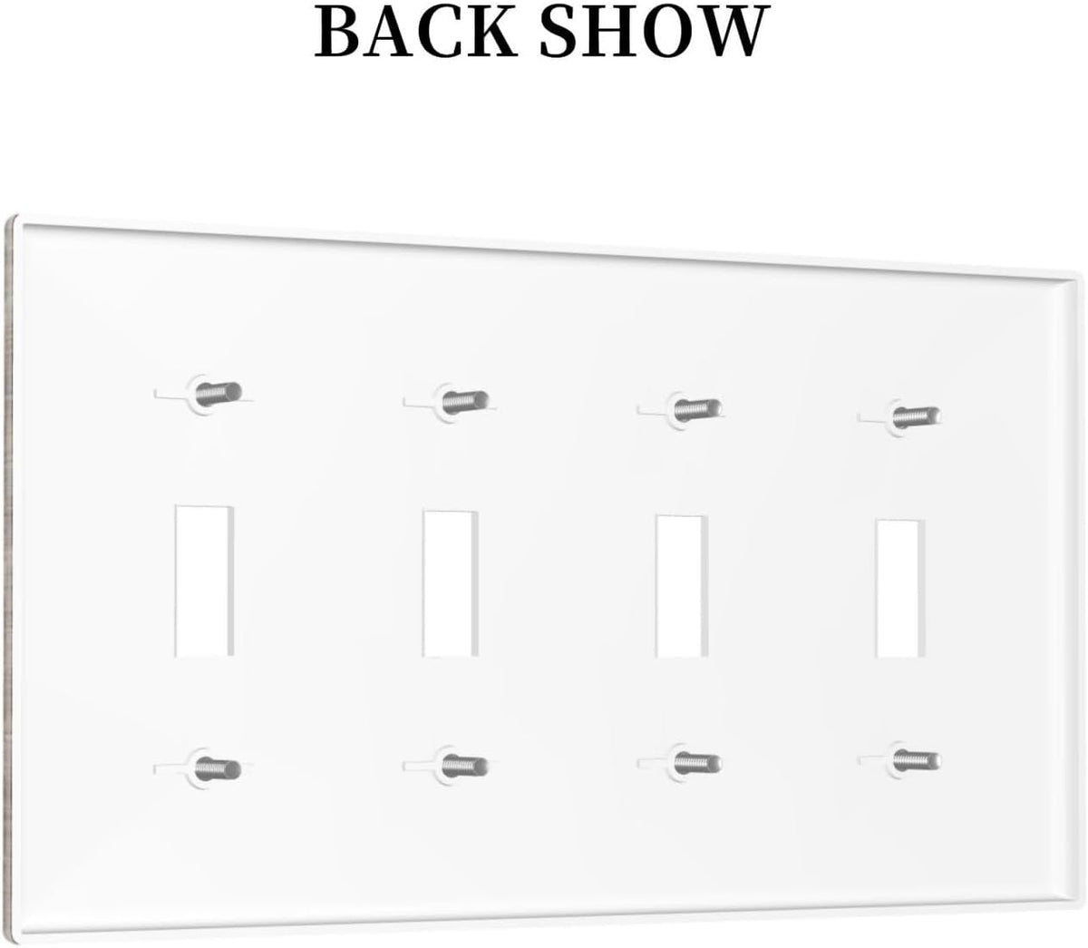 Light Switch Covers Retro Rustic Brown Wood Grain Quad Toggle Electrical Faceplate 4 Gang Wall