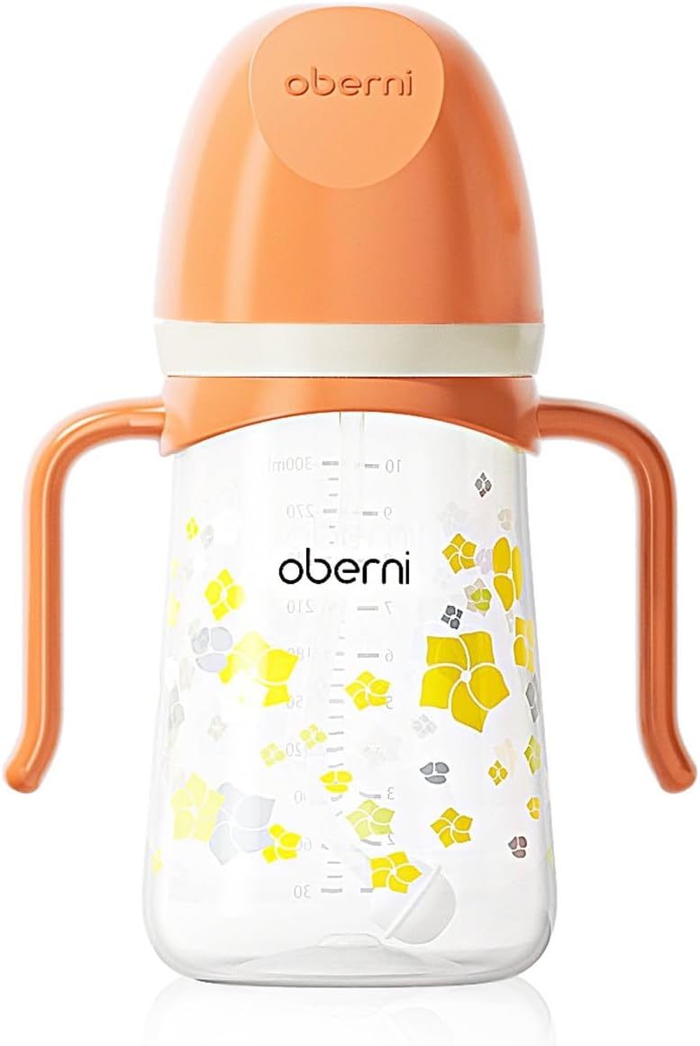 Toddler Sippy Cup 10oz, Weighted Straw Baby Drinking Water Bottle with Valved Spout for 6+ Months