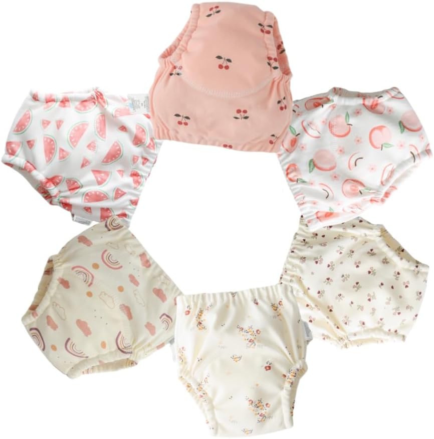 Baby Training Underpants,Soft Cotton Absorbent Potty Training Underwear For Baby Boys And Girls 6
