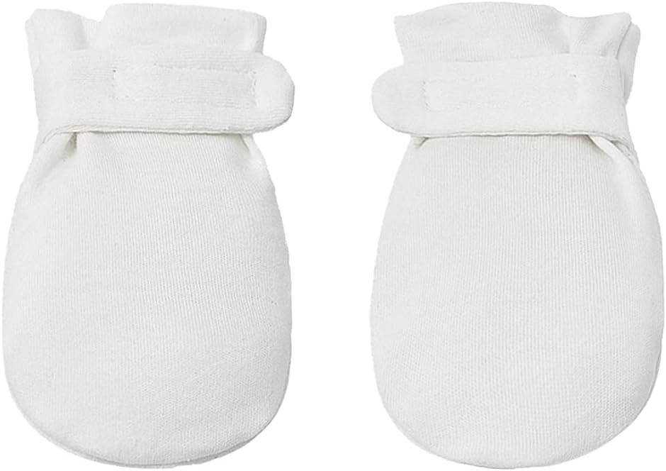 Newborn Baby No Scratch Mittens Stay On, 100% Cotton Breathable, Adjustable Infant Gloves for Baby