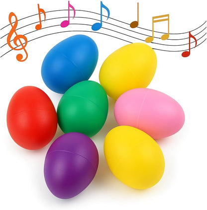 GIFTEXPRESS 50 PCS Easter Egg Shakers for Kids – Colorful Percussion Musical Maracas for Toddlers