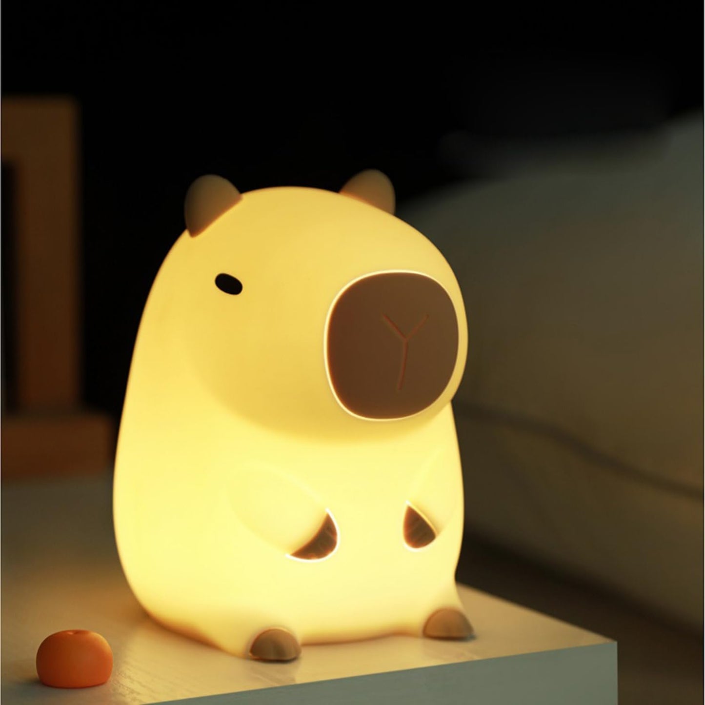DREAMING MY DREAM Cute Capybara lamp,Squishy Capybara Night Light LED Rechargeable Novelty Animal