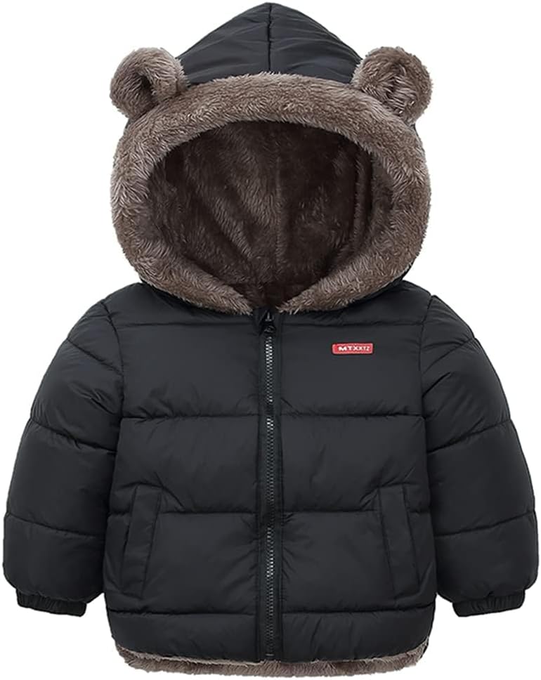 Fairy Baby Infant Baby Winter Coat Cute Teddy Bear Hooded Jacket Warm Fleece Outerwear Windproof