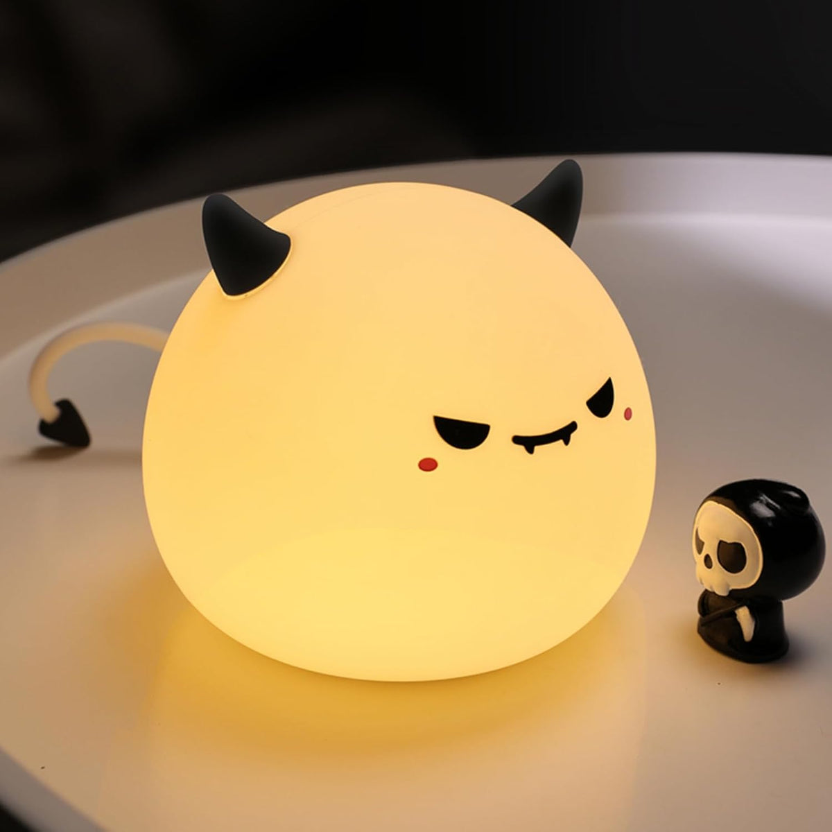 Cute Monster Night Light for Kids,Cute Monster lamp Soft Silicone Lamp 3 Level Dimmable Changing