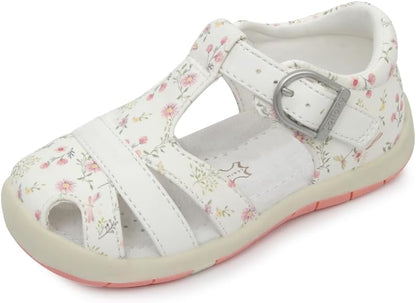 Toddler Girls Fisherman Buckle Sandals - Comfortable Summer Sandals with Closed Toe & Adjustable