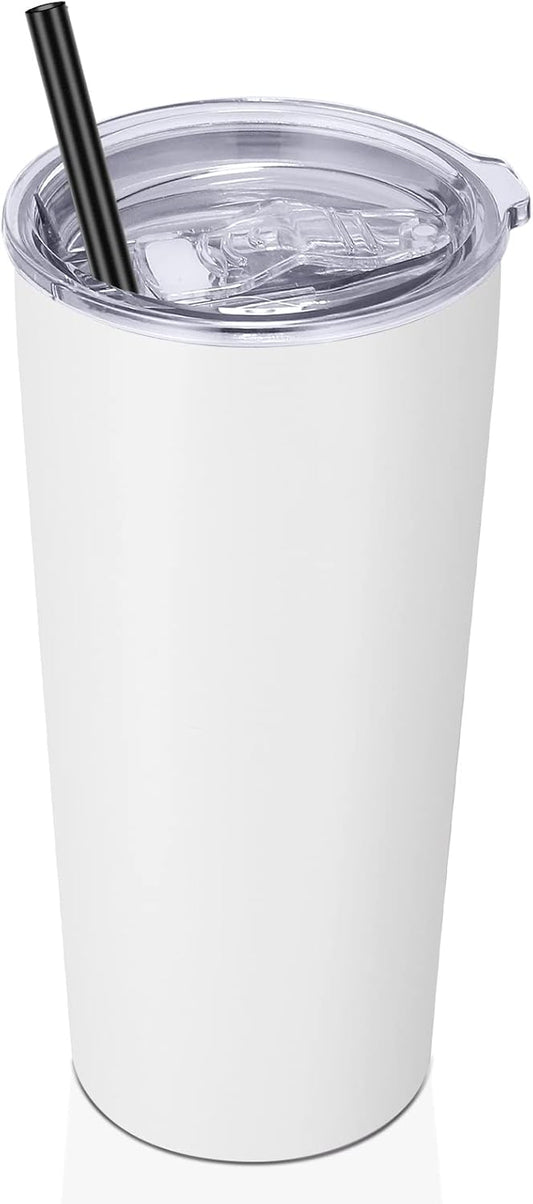 VEGOND 20oz Tumbler Bulk with Lid and Straw 1 Pack, Stainless Steel Vacuum Insulated Tumbler