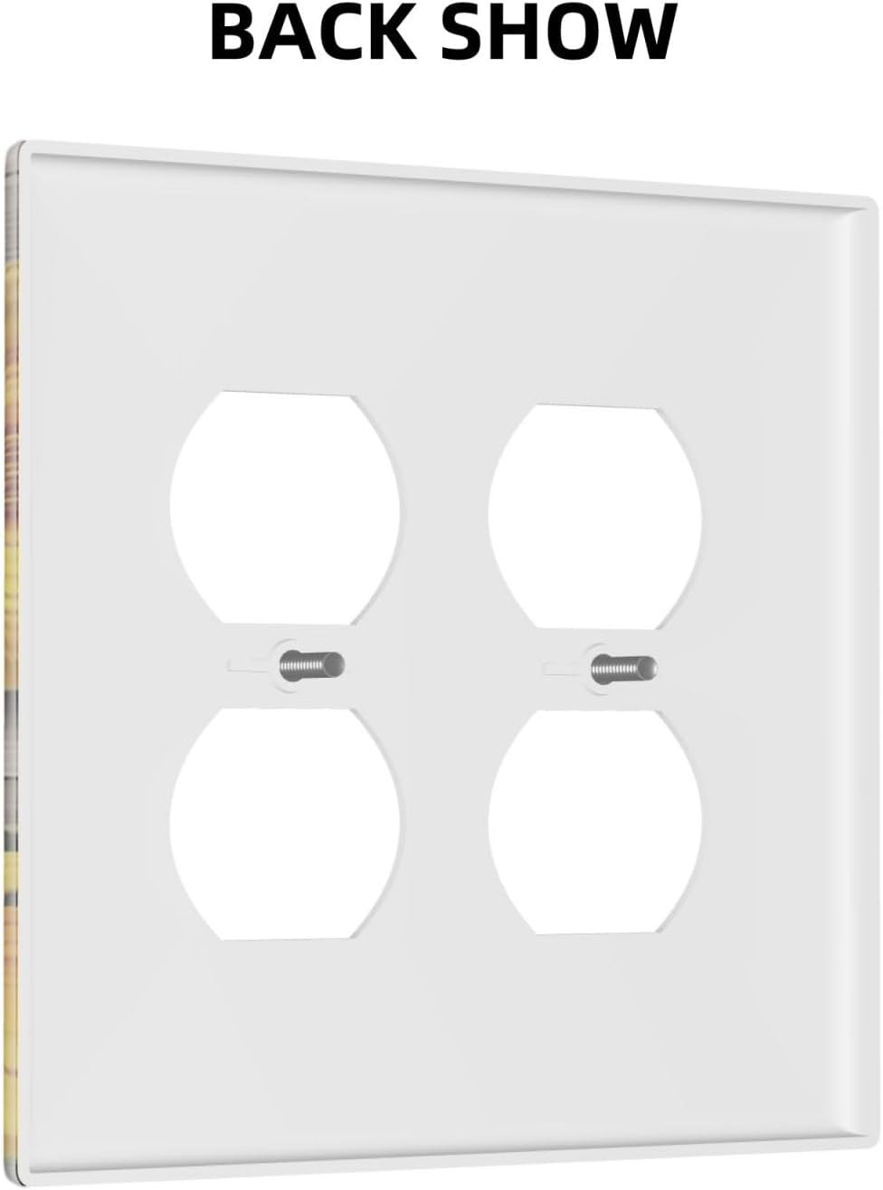 Sunflower Rustic Brown Gray Wood Outlet Covers 2 Gang Double Duplex Decorative Light Switch Covers