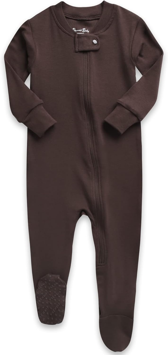 VAENAIT BABY Infant Toddler Boys Girls Footed One-Piece Sleep and Play Premium Modal Pajamas 1-2