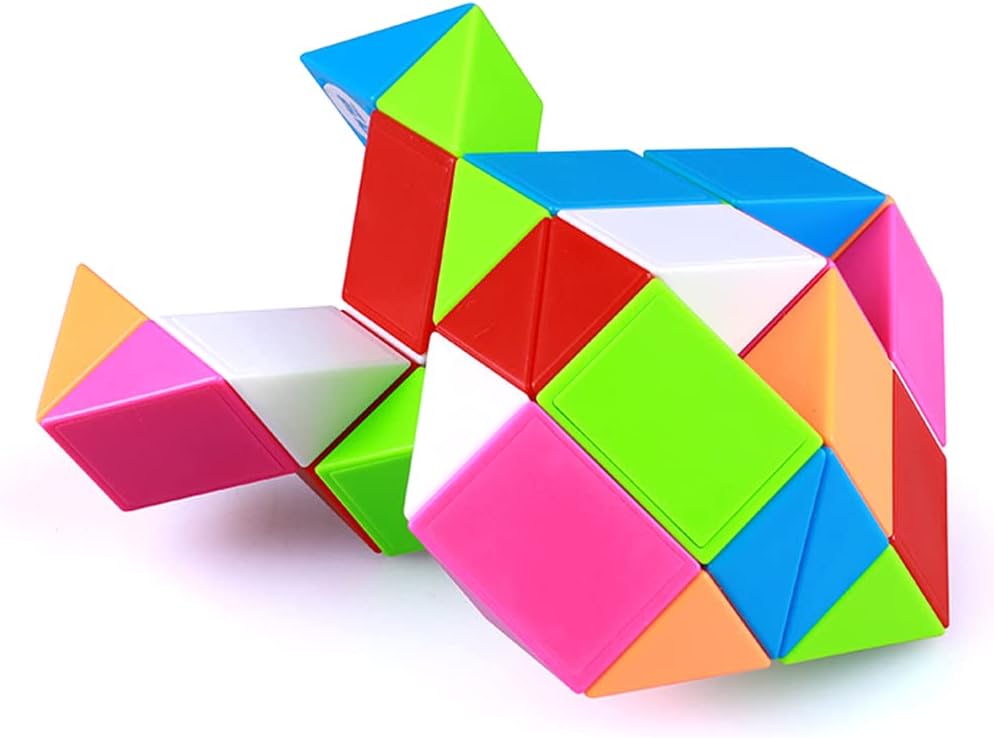Fidget Magic Snake Cube Puzzles Twist Ruler Speed Cubes Brain Teaser Game Toys for Kids (36 Block
