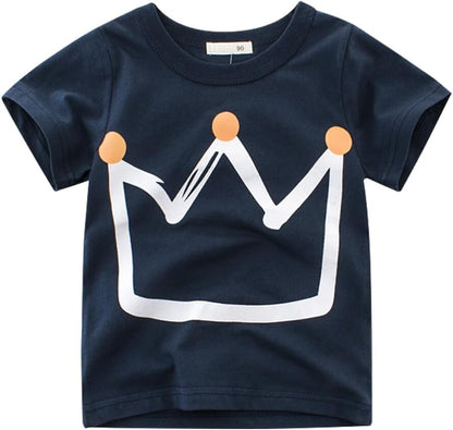 Boys' 4-Pack Excavator Short Sleeve Crewneck T-Shirts Top Tee Size 2-7 Years Toddler Boys' Value