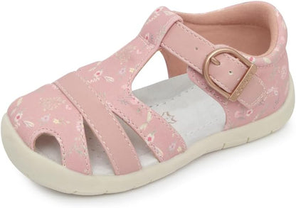 Toddler Girls Fisherman Buckle Sandals - Comfortable Summer Sandals with Closed Toe & Adjustable
