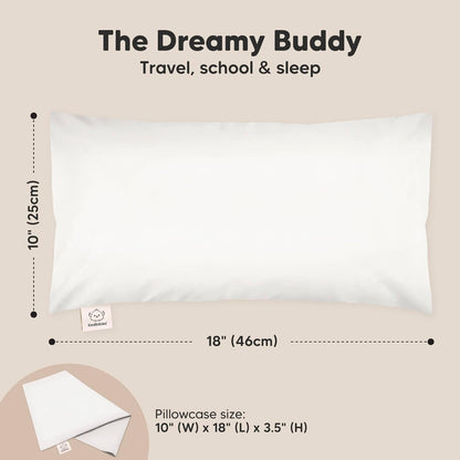 Toddler Pillow with Pillowcase - 10x18 My Little Dreamy Kids Travel Bed Pillows for Sleeping