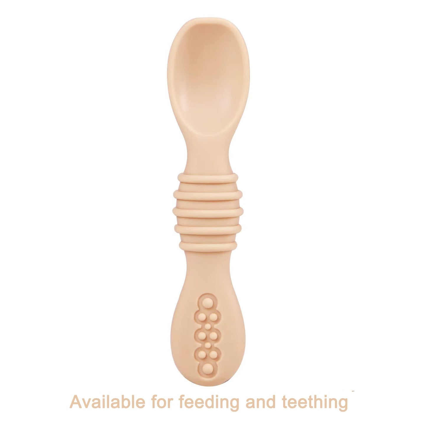 PandaEar 7 Pack Silicone Baby Spoons, Toddler Self Feeding Utensils