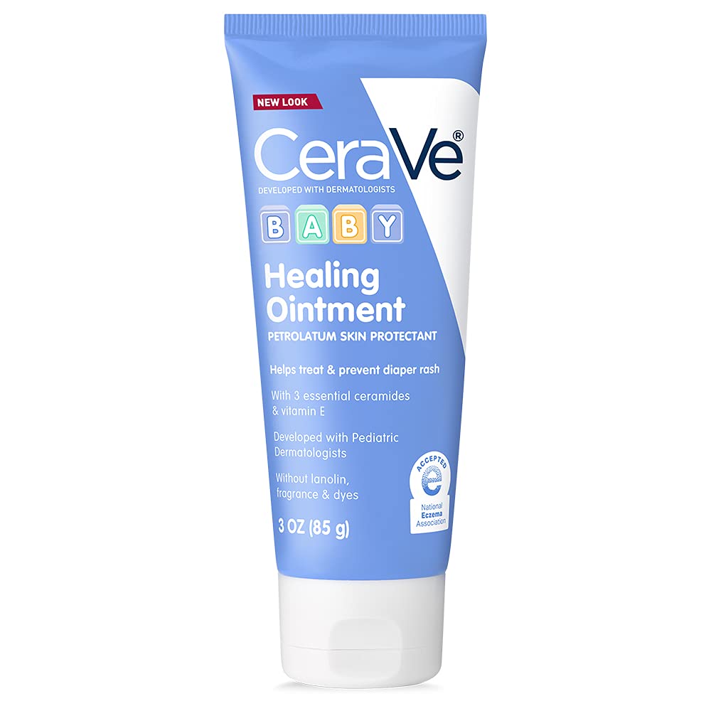 CeraVe Diaper Rash Cream, Baby Healing Ointment for Extra Dry, Cracked Skin, Diaper Cream with