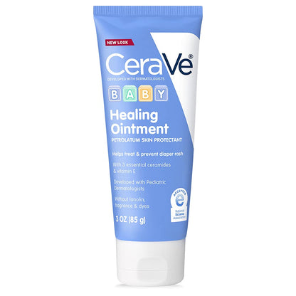 CeraVe Diaper Rash Cream, Baby Healing Ointment for Extra Dry, Cracked Skin, Diaper Cream with