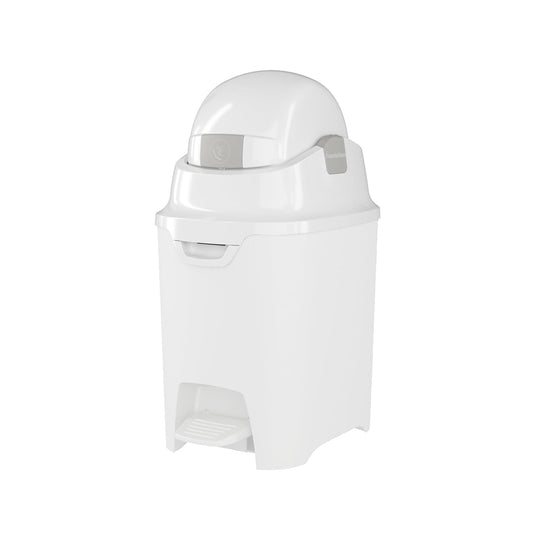 Foundations Mini Hands-Free Diaper Pail with Airtight Lid - Durable & Odorless Diaper Disposal