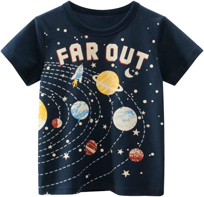 Boys' 4-Pack Excavator Short Sleeve Crewneck T-Shirts Top Tee Size 2-7 Years Toddler Boys' Value