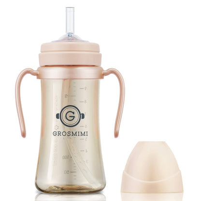 GROSMIMI Spill Proof no Spill Magic Sippy Cup with Straw with Handle for Baby and Toddlers