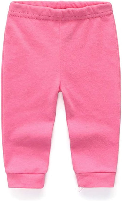 Unisex Newborn Baby Cotton 4-Pack Pants Embroidery Pringting Casual Leggings 0-24 Months for Boys
