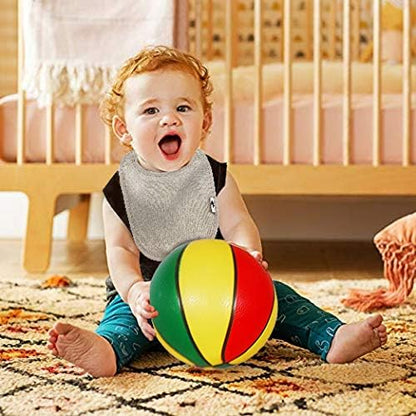 SPINFOX Waterproof Baby Bibs for Girls, Boy, Unisex Drool Bib Cotton Solid Knit Infant Feeding Bibs