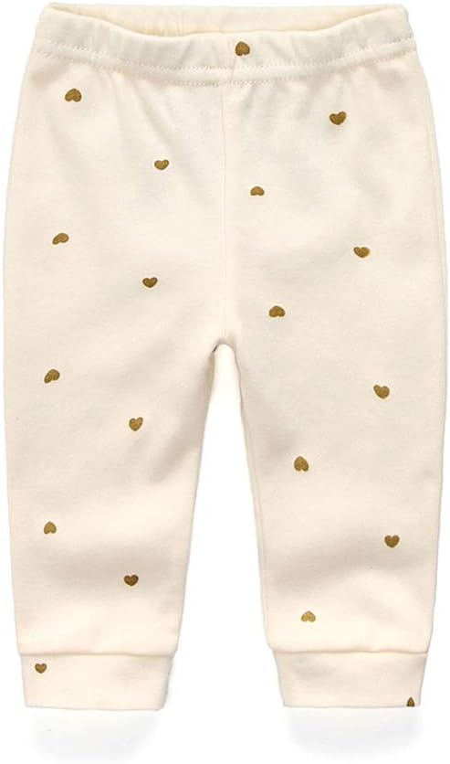 Unisex Newborn Baby Cotton 4-Pack Pants Embroidery Pringting Casual Leggings 0-24 Months for Boys