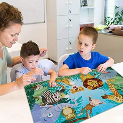 Jumbo Floor Puzzle for Kids Animal Jigsaw Large Puzzles 48 Piece Ages 3-6 for Toddler Children