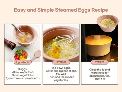 Microwave Silicone Steamer for Baby Food, Made In Korea, Oven & Dishwasher Safe to 482°F, Easy