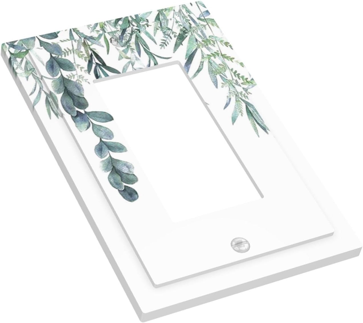 Eucalyptus Leaves Greenery Vine Flowers Simplicity Decorative Outlet Covers 1 Gang Single Rocker