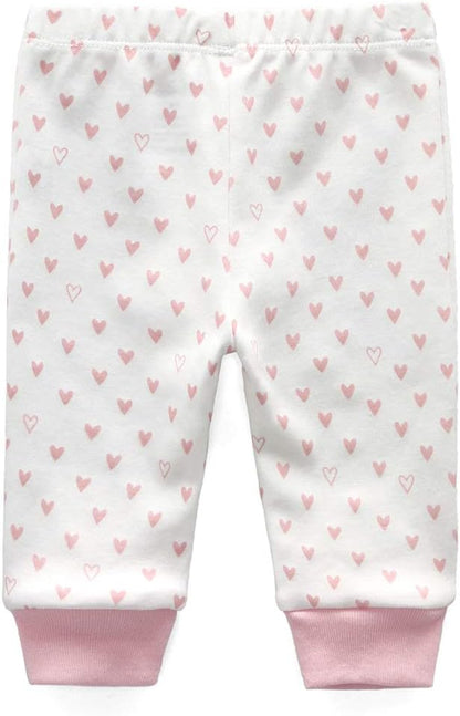 Unisex Newborn Baby Cotton 4-Pack Pants Embroidery Pringting Casual Leggings 0-24 Months for Boys