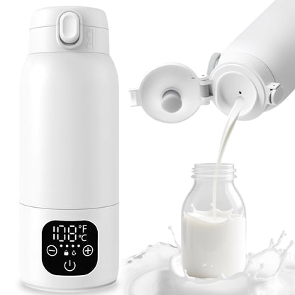 Portable Milk Warmer for Travel,Formula Container to Go 17oz Baby Bottle Warmer with 11000mAh Long