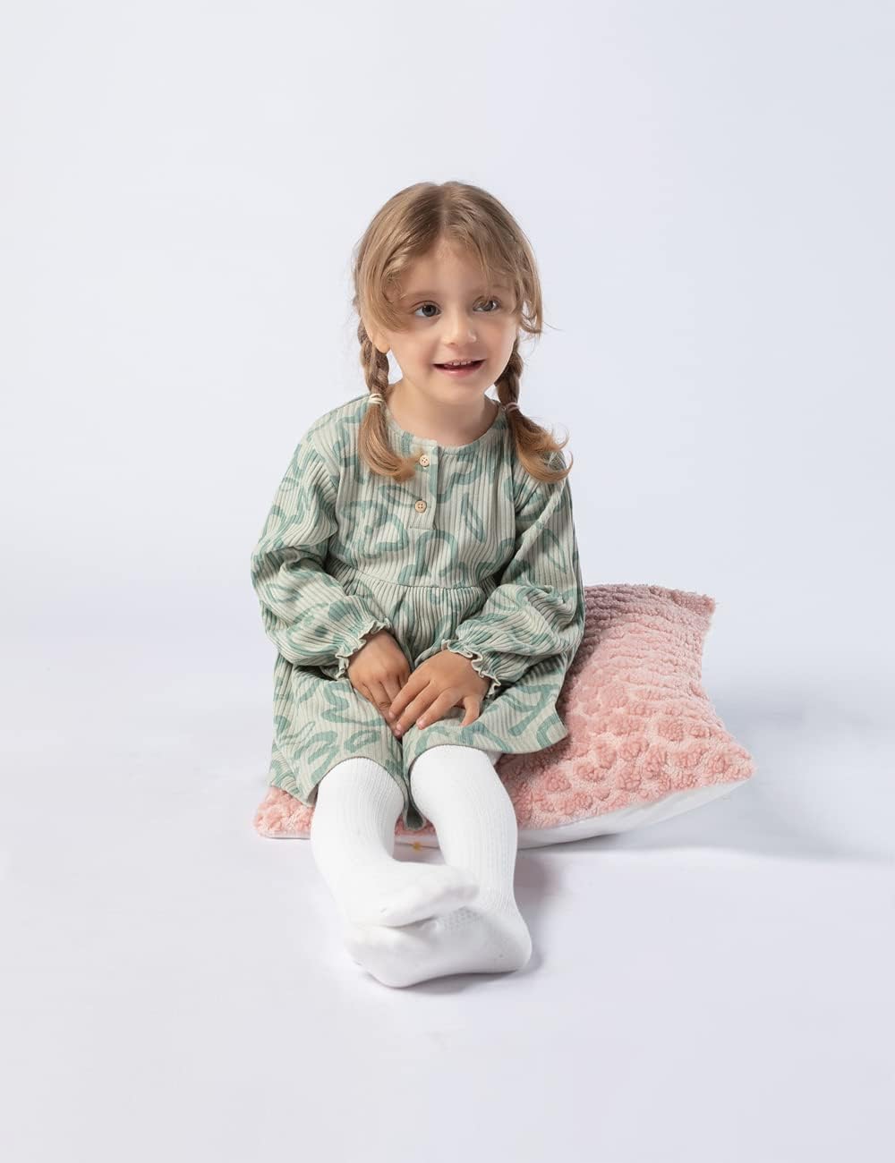 Petrass Baby Girls Cable Knitted Tights Infant Full-Footed Seamless Cotton Tights New-born Girls